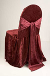 Burgundy Crushed Velvet Cover