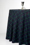 Black Watch Tartan Round Tablecloth