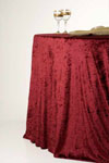 Crushed Burgundy Round Tablecloth