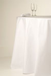White Cotton Round Tablecloth